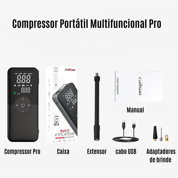 Compressor Portátil Multifuncional Pro